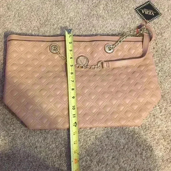 Vera Neumann leather tote purse, camel color - Picture 11 of 13